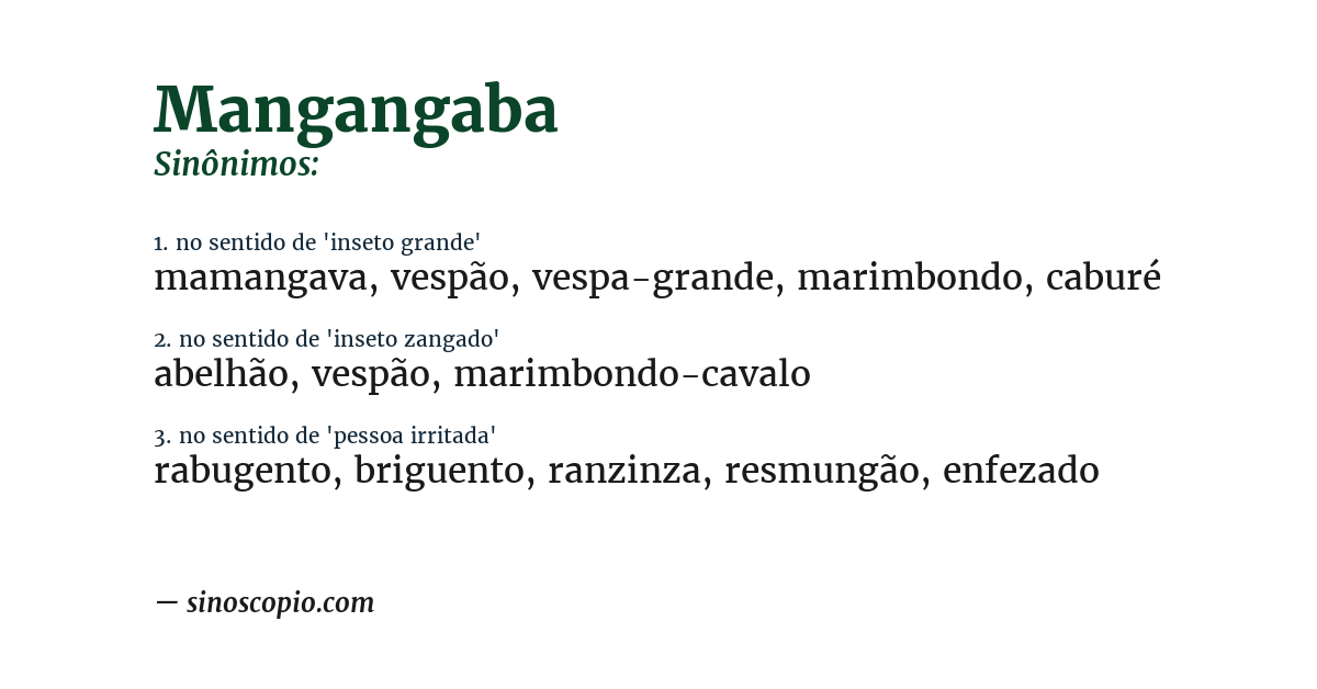 Sinônimo de mangangaba