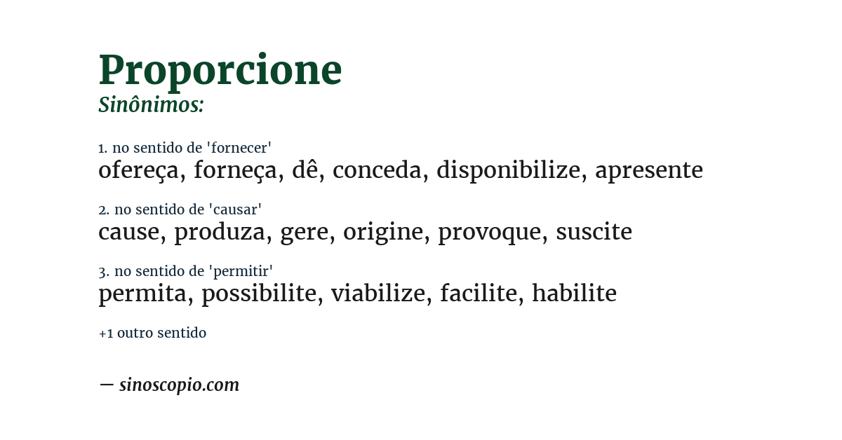 Sinônimo de proporcione