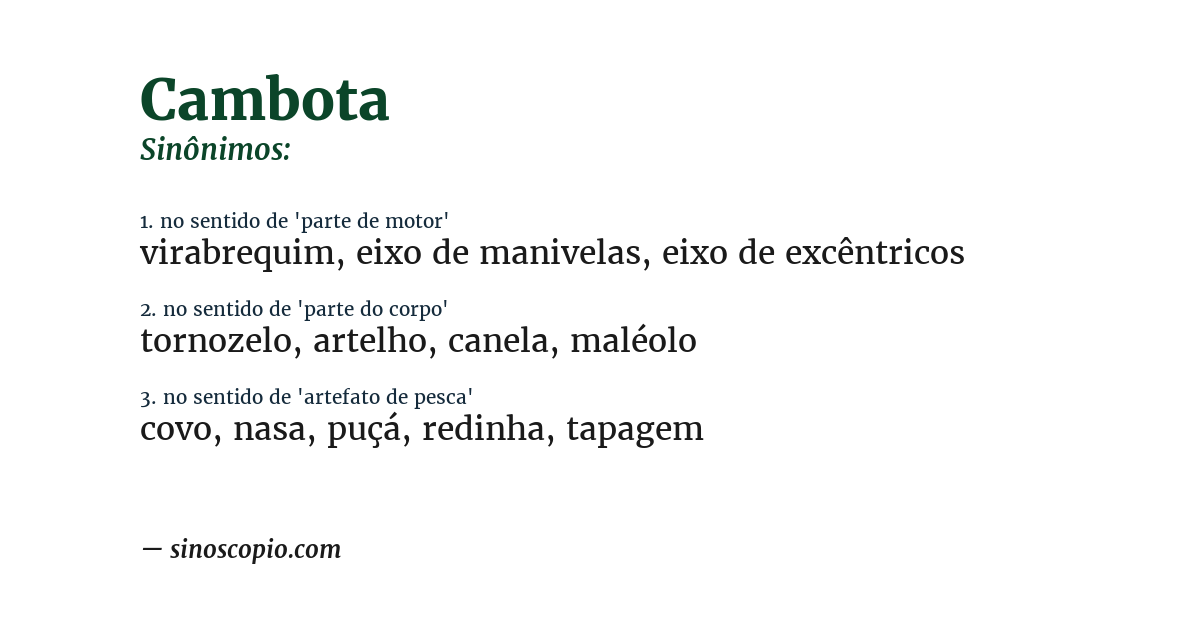 Sinônimo de cambota