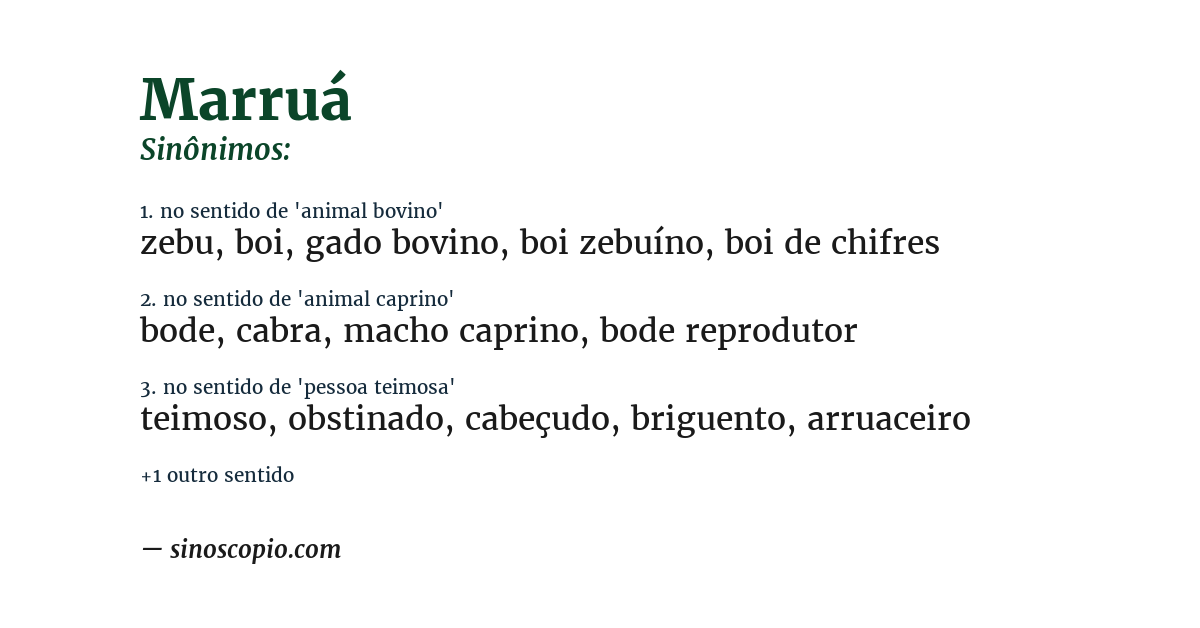 Sinônimo de marruá