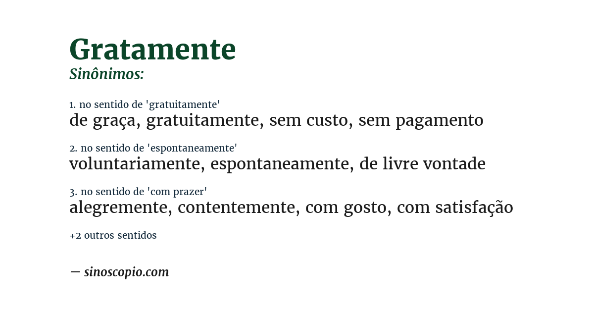 Sinônimo de gratamente