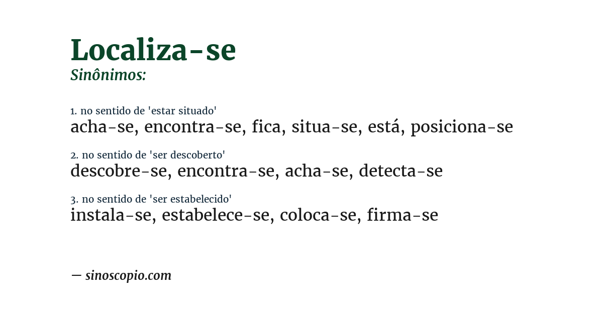 Sinônimo de localiza-se