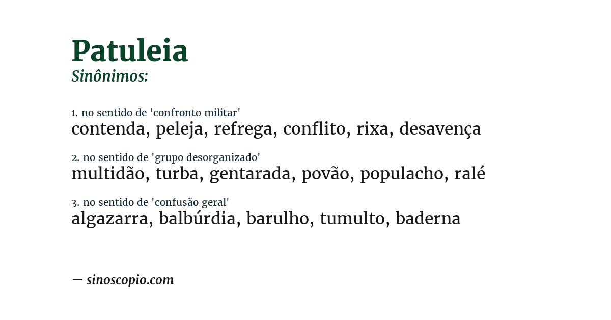 Sinônimo de patuleia