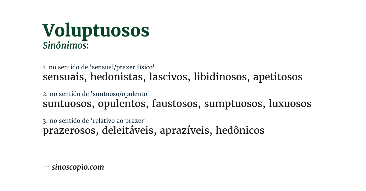 Sinônimo de voluptuosos