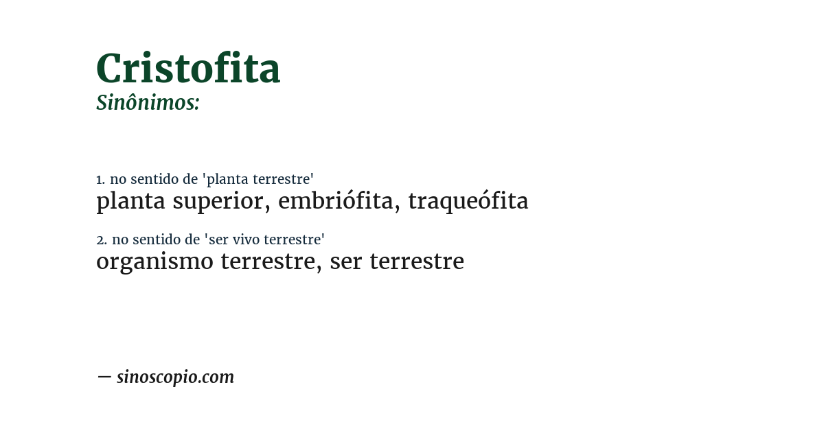 Sinônimo de cristofita