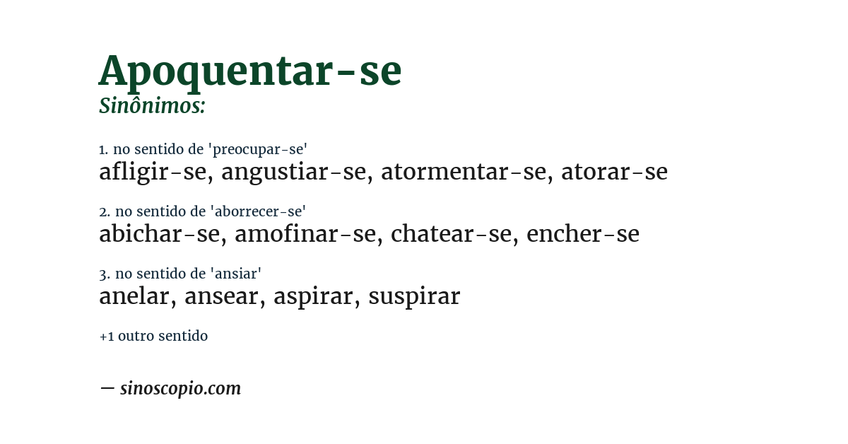 Sinônimo de apoquentar-se