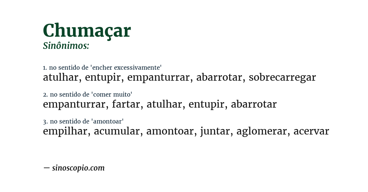 Sinônimo de chumaçar