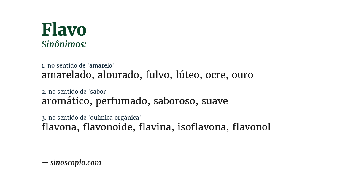 Sinônimo de flavo