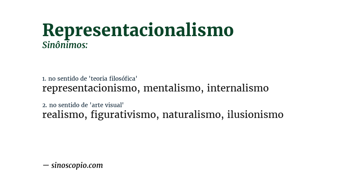 Sinônimo de representacionalismo