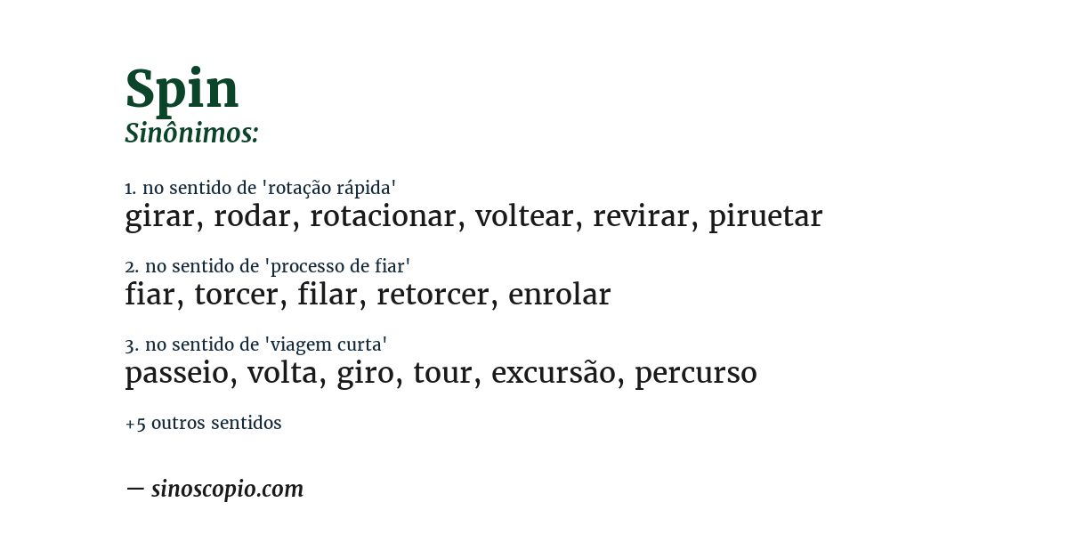 Sinônimo de spin