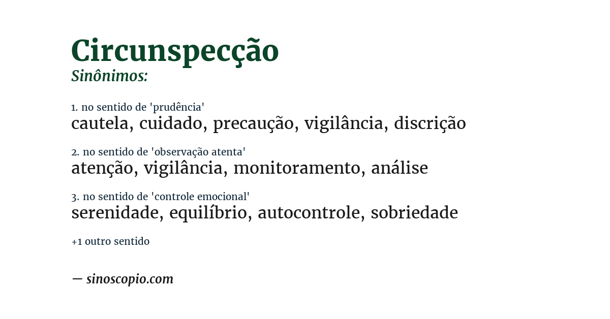 Sinônimo de circunspecção