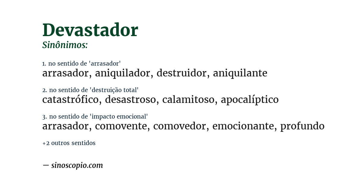 Sinônimo de devastador