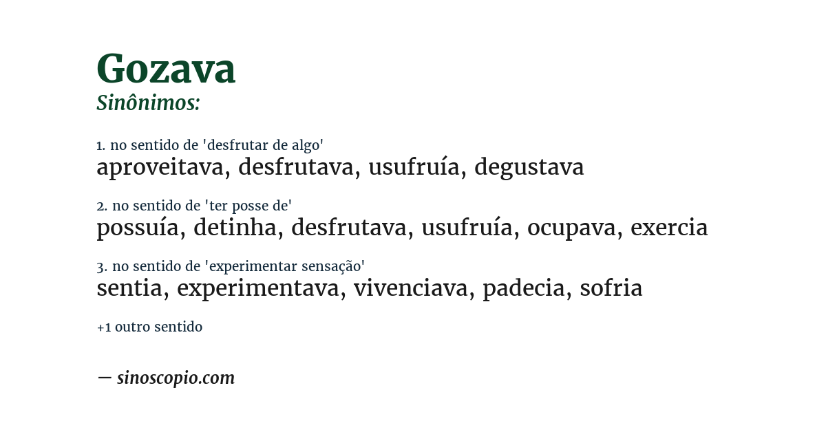 Sinônimo de gozava