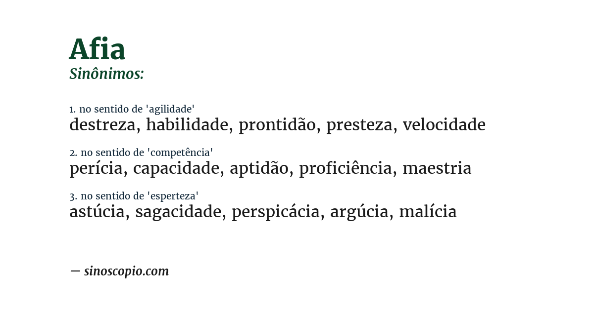 Sinônimo de afia