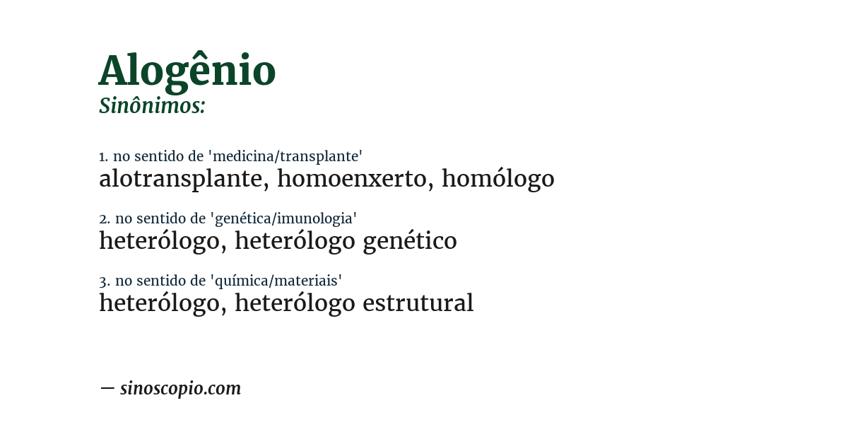 Sinônimo de alogênio
