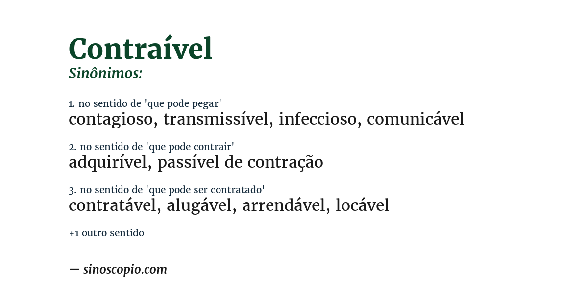 Sinônimo de contraível