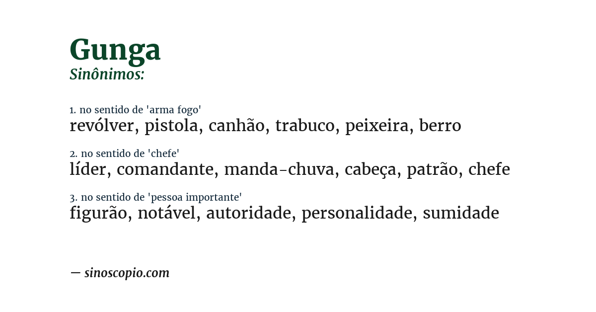 Sinônimo de gunga