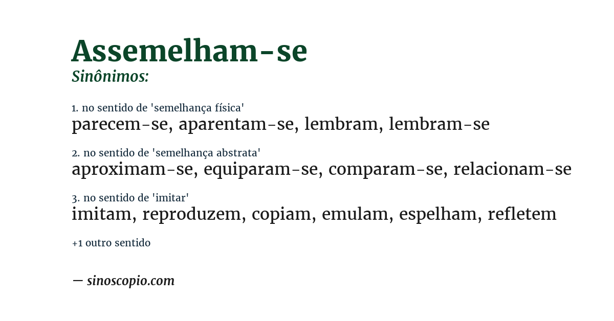 Sinônimo de assemelham-se