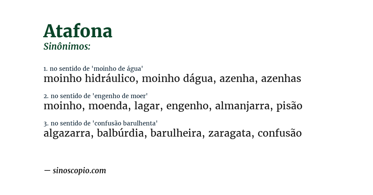 Sinônimo de atafona