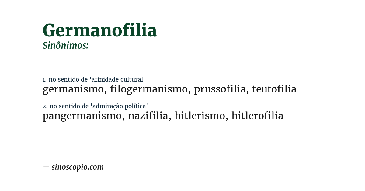 Sinônimo de germanofilia