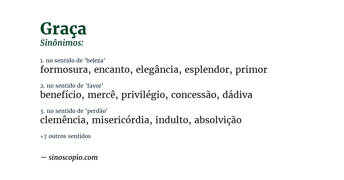 Sinônimo de graça