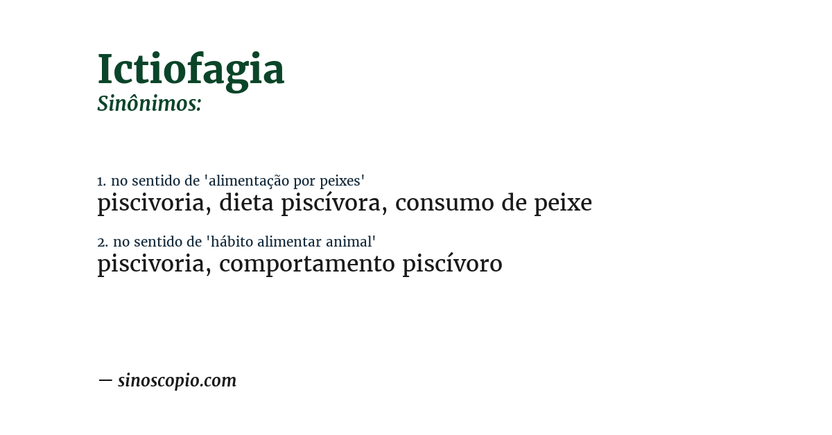 Sinônimo de ictiofagia