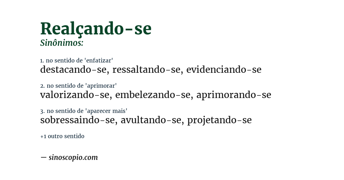 Sinônimo de realçando-se