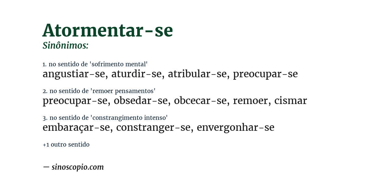 Sinônimo de atormentar-se