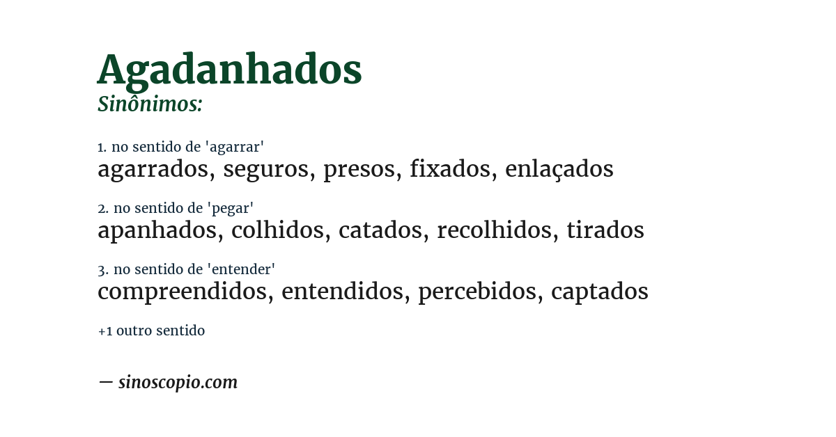 Sinônimo de agadanhados