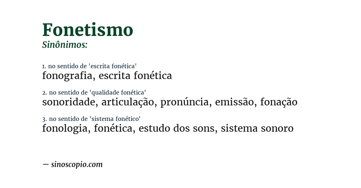 Sinônimo de fonetismo