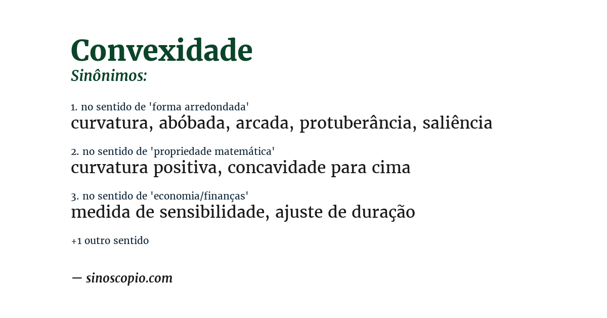 Sinônimo de convexidade