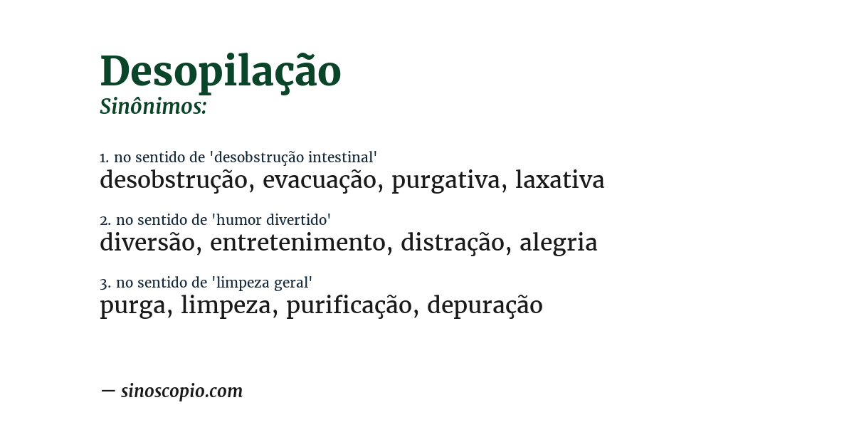 Sinônimo de desopilação