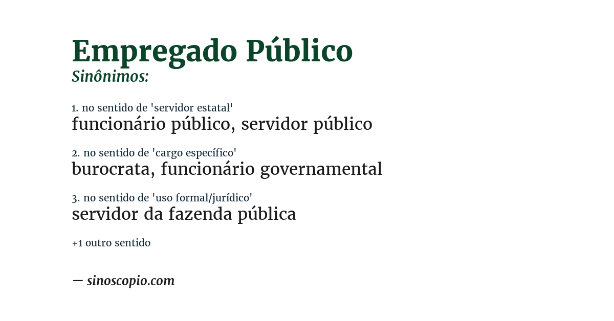 Sinônimo de empregado público