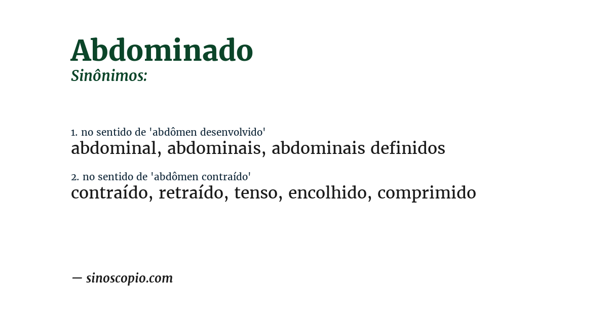 Sinônimo de abdominado