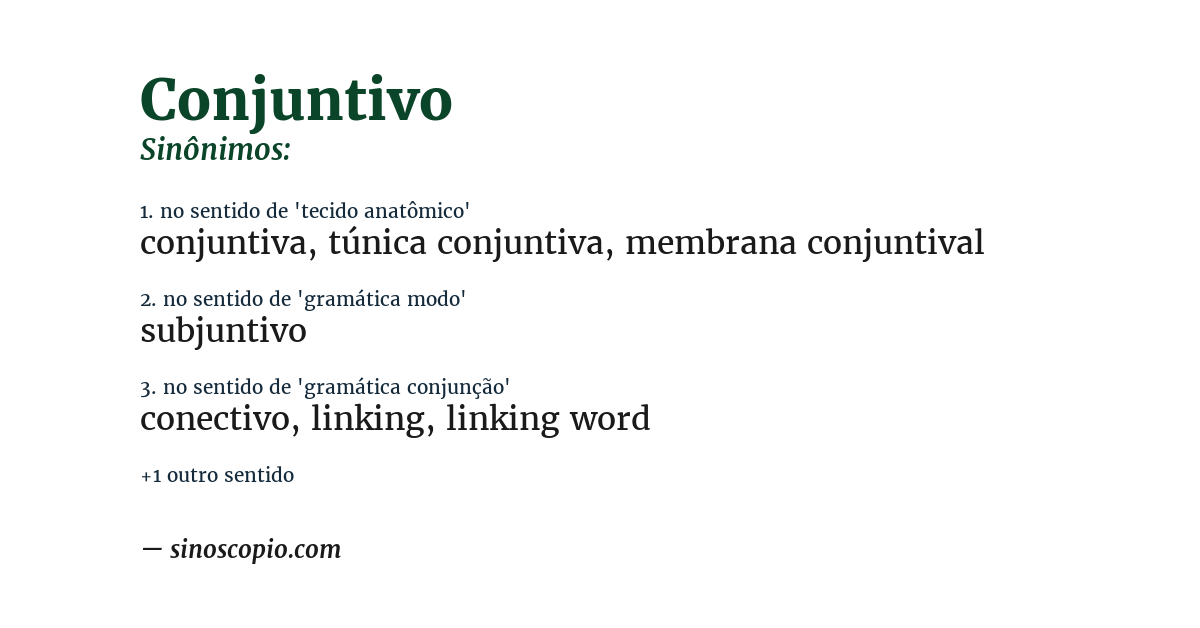 Sinônimo de conjuntivo