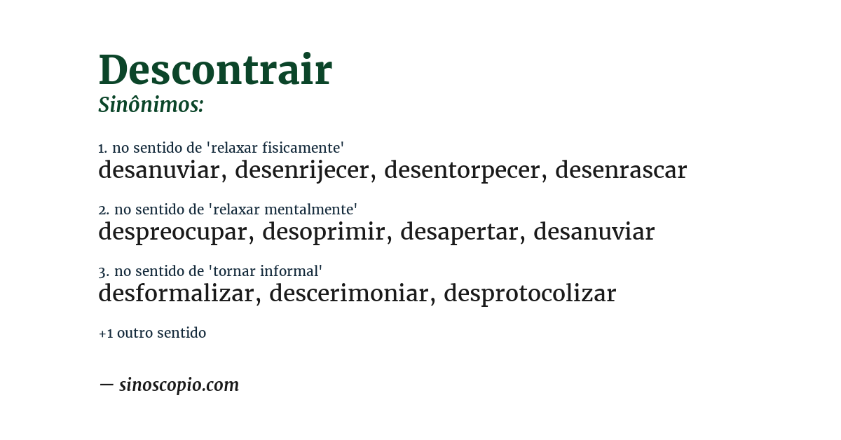 Sinônimo de descontrair