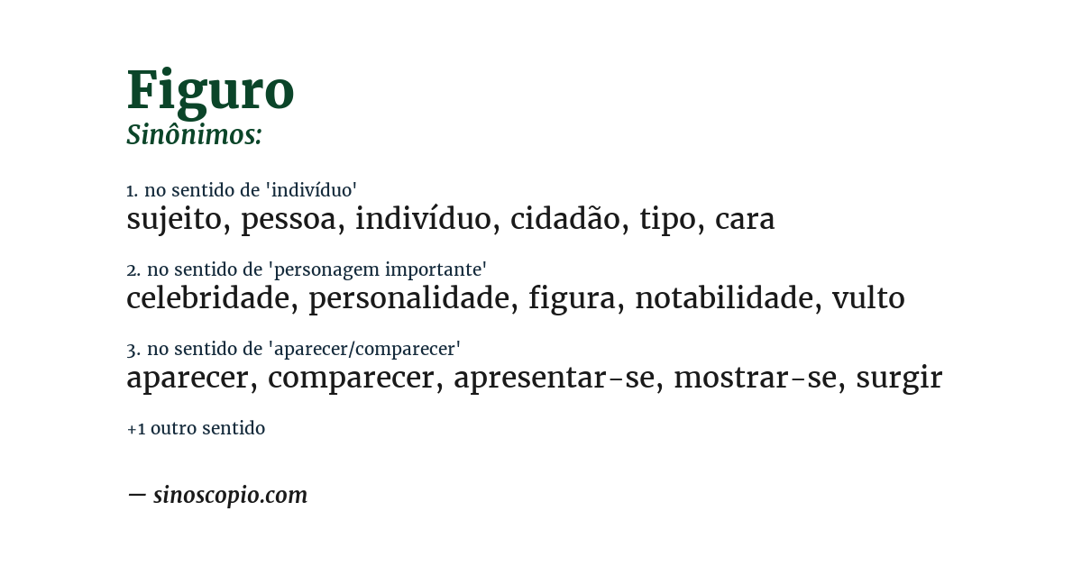 Sinônimo de figuro