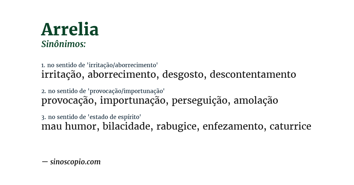 Sinônimo de arrelia