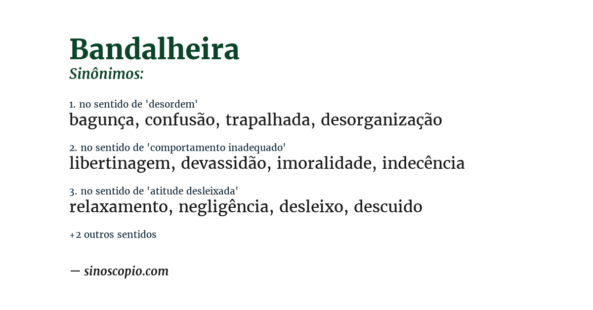 Sinônimo de bandalheira