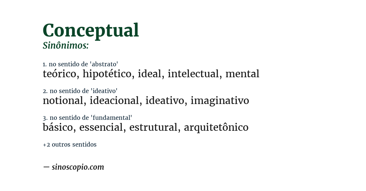 Sinônimo de conceptual