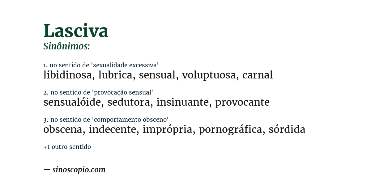 Sinônimo de lasciva