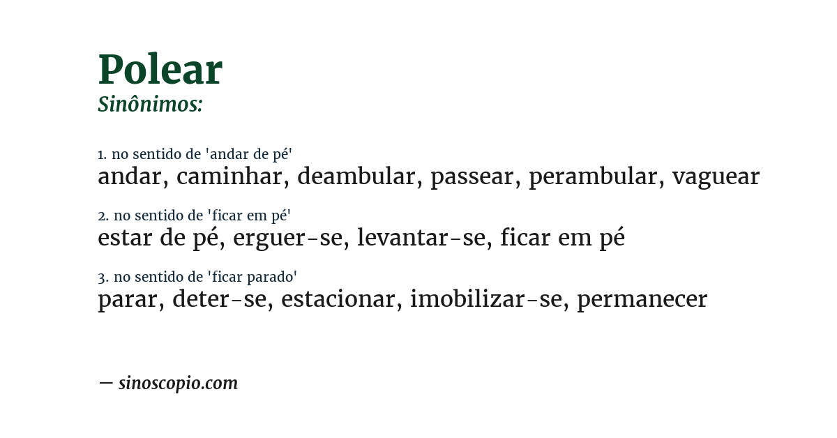 Sinônimo de polear