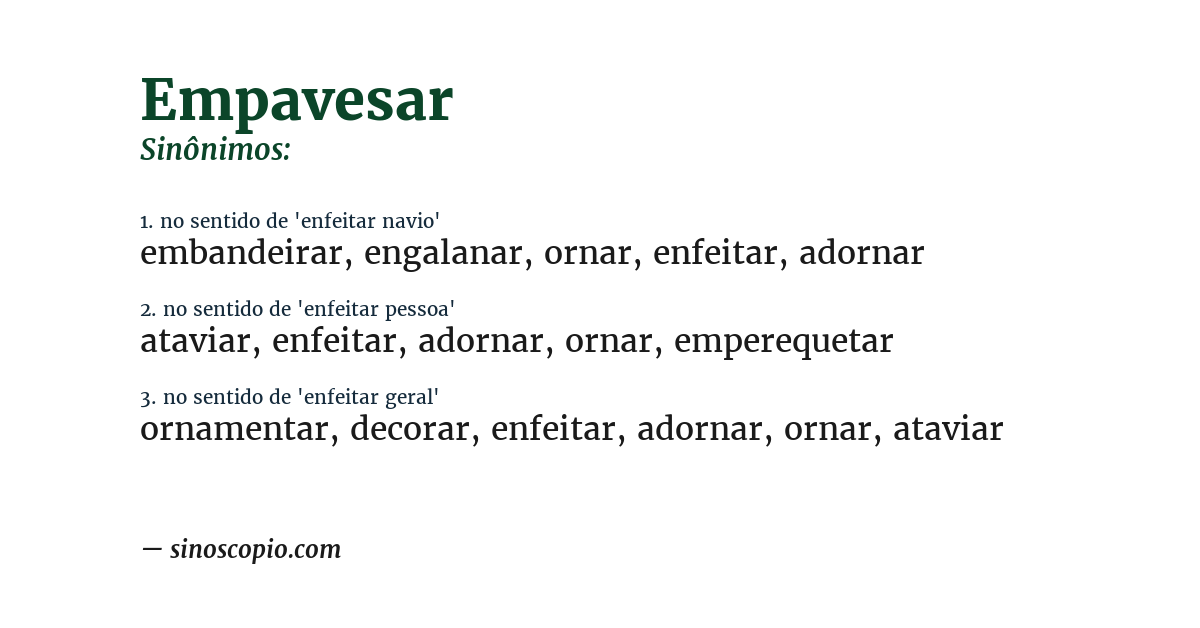 Sinônimo de empavesar