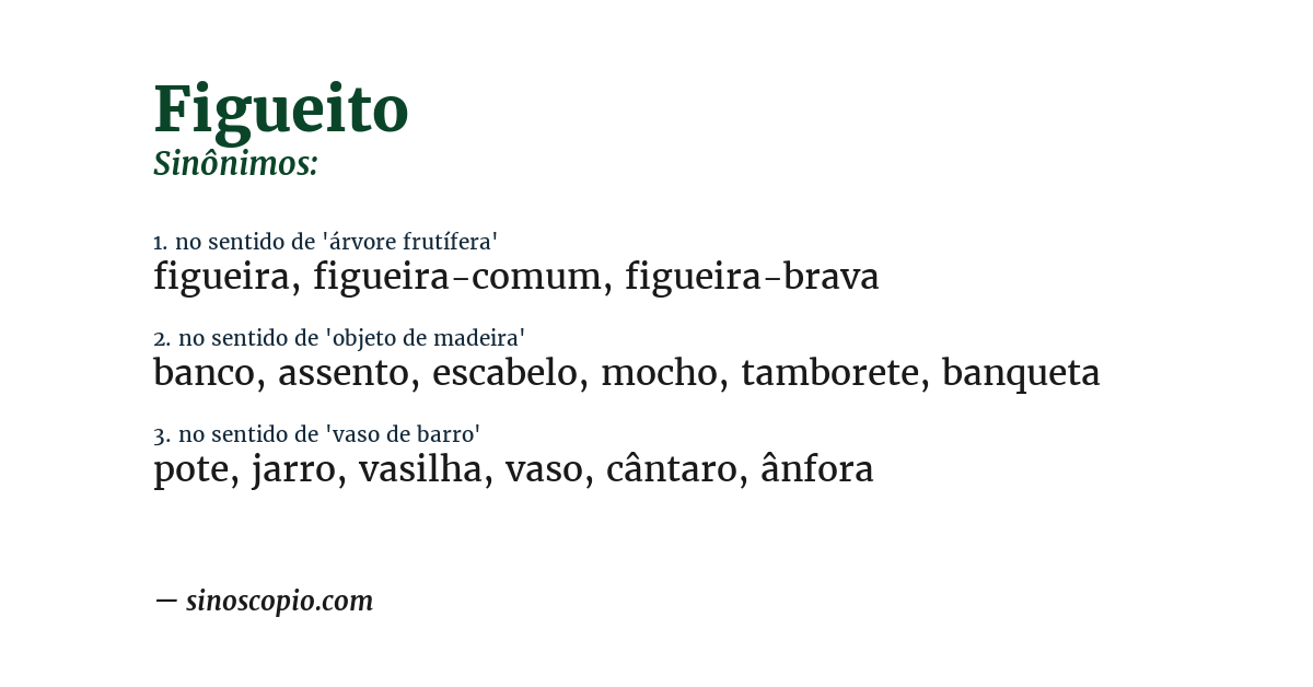 Sinônimo de figueito