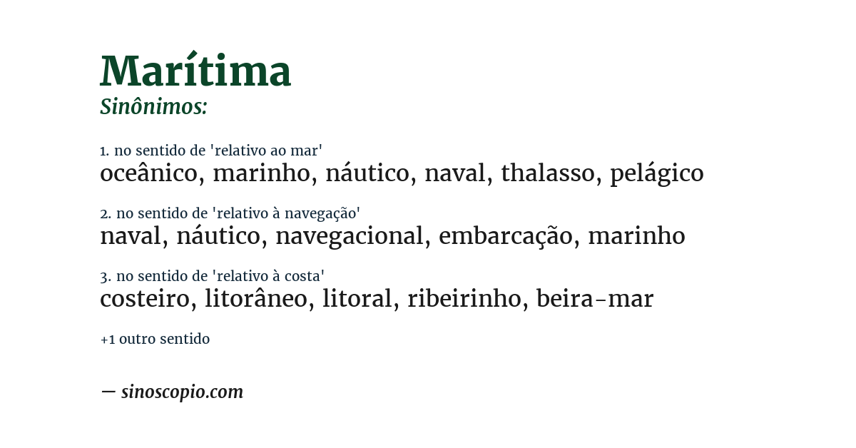 Sinônimo de marítima