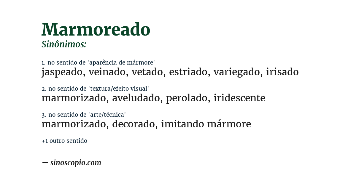 Sinônimo de marmoreado