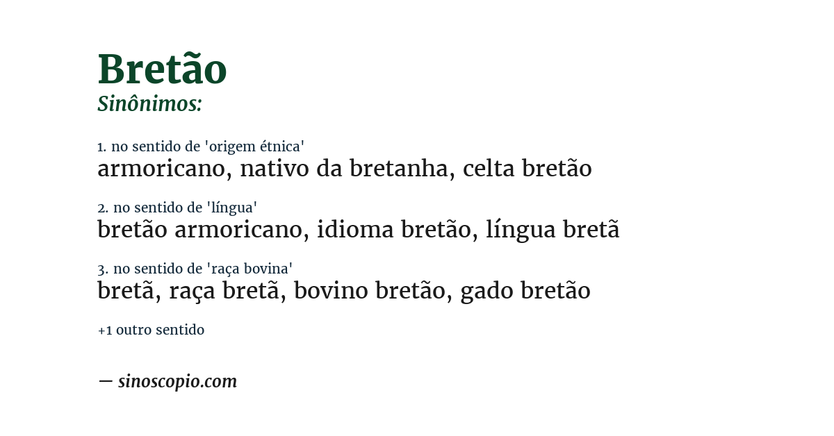 Sinônimo de bretão