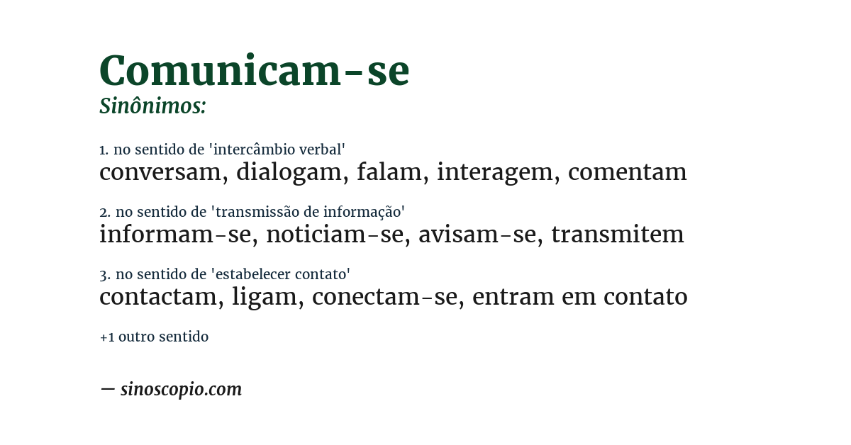 Sinônimo de comunicam-se
