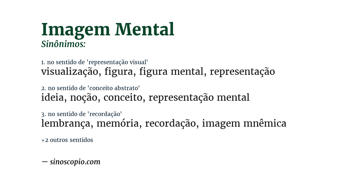 Sinônimo de imagem mental