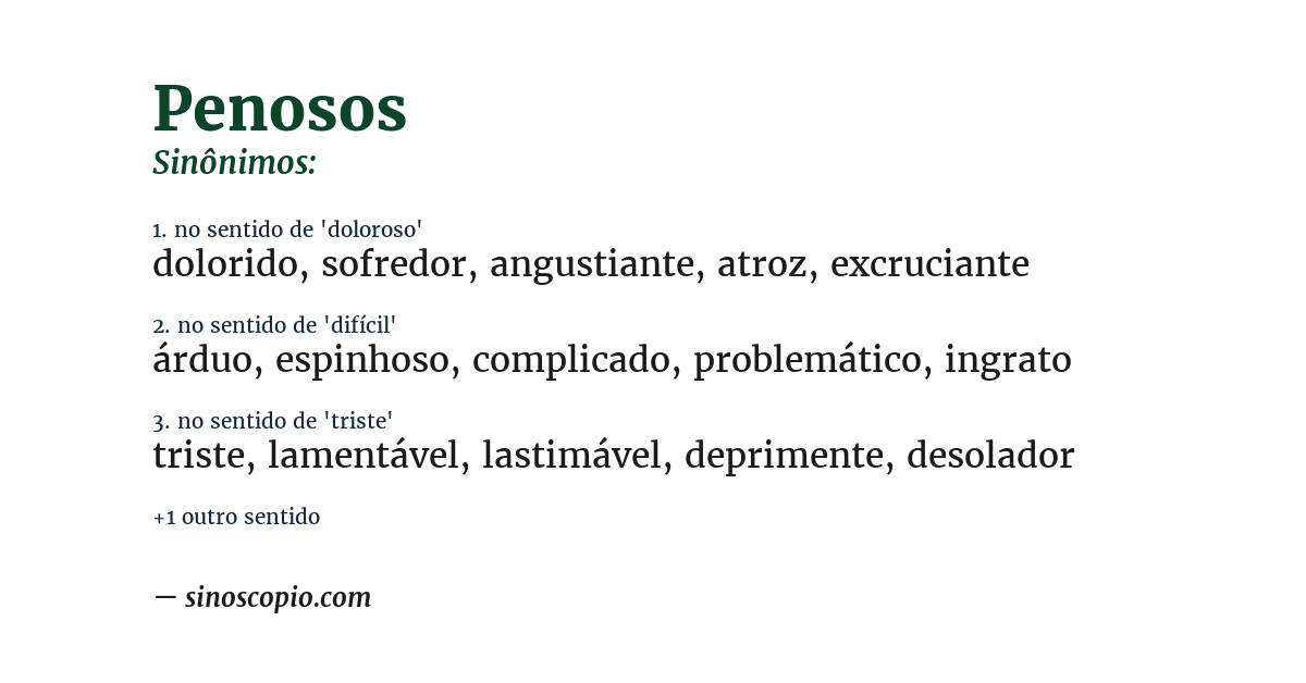 Sinônimo de penosos